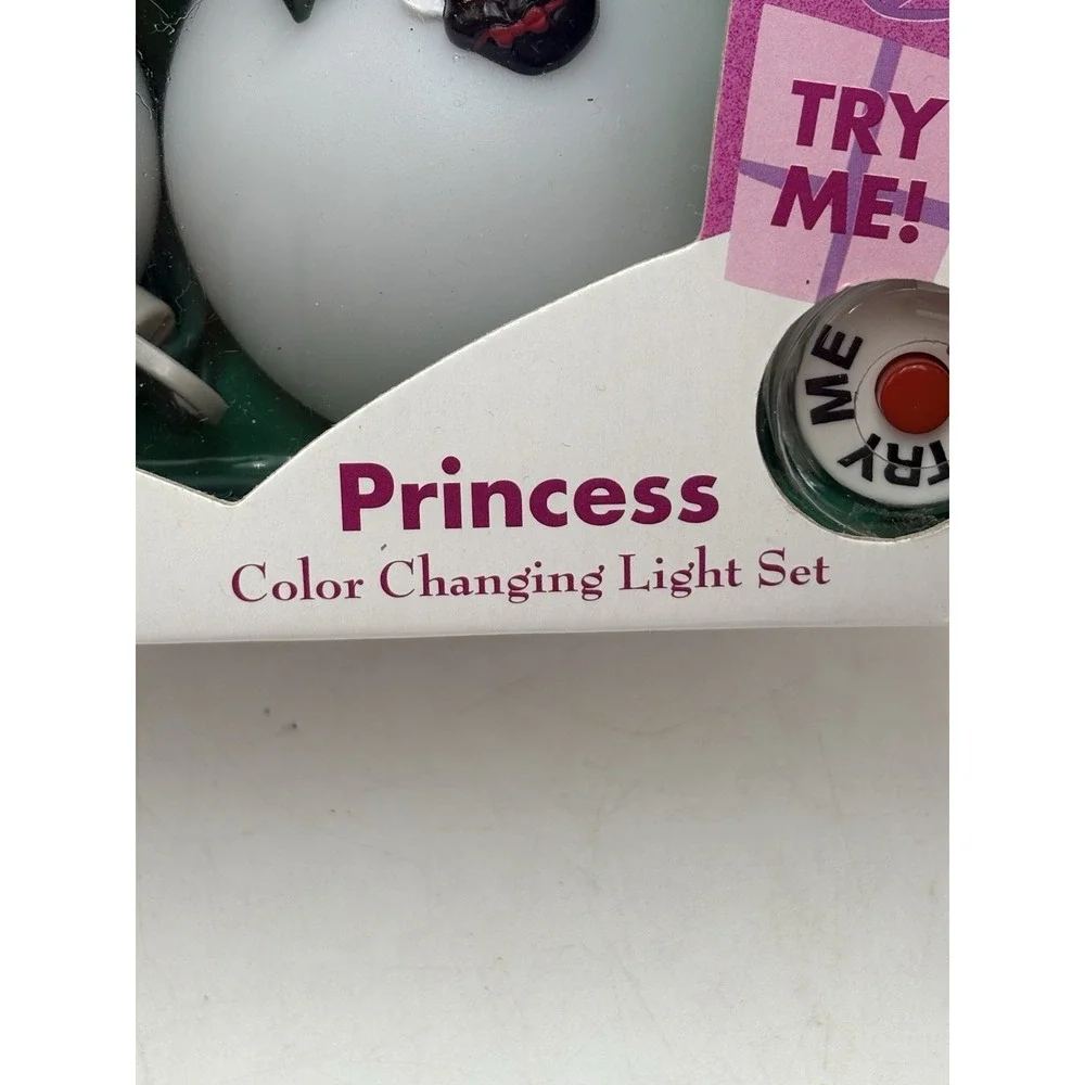 Gemmy Disney OG PRINCESS Color Change String Lights Electric Plug Or Battery VTG